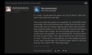 Illustration for article titled Skyrim, As Told By Steam Reviews